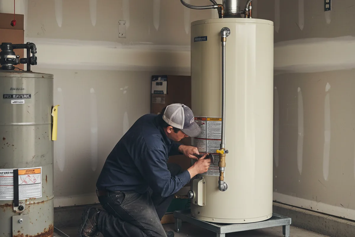 Water heater and shutoff valve replacement in York